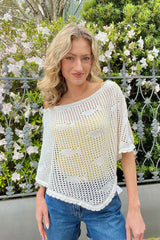 More Fish in the Sea Crochet Poncho ~ White - Shake Your Bon Bon