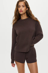 Noah Thermal Mini Shorts ~ Walnut - Shake Your Bon Bon