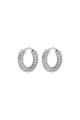 Pave Amalfi Huggies ~ Silver - Shake Your Bon Bon