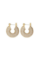 Pave Mini Donut Hoops - Shake Your Bon Bon