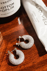 Pave Mini Donut Hoops - Shake Your Bon Bon