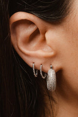 Pave Mini Donut Hoops - Shake Your Bon Bon