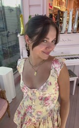 The Elisabeth Romper Dress ~ Yellow Rose
