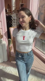 It's the Little Things Ribbed Baby Tee ~ Crawfish