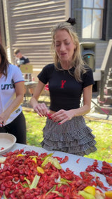 It's the Little Things Ribbed Baby Tee ~ Crawfish