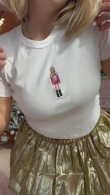 It's the Little Things Ribbed Baby Tee ~ Nutcracker