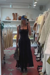 Christabelle Ruffle Maxi Dress ~ Black