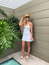 Ribbed Mini Dress ~ Sunset