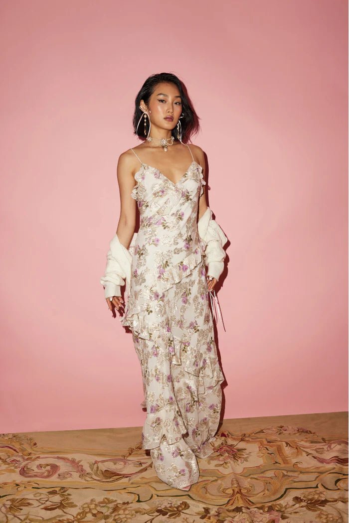 Rialto Floral Silk Maxi Dress ~ Violet Whimsy Shake Your Bon Bon Rialto Floral Silk Maxi Dress ~ Violet Whimsy Shake Your Bon Bon