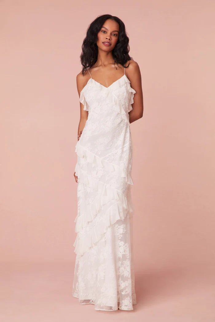 knee length dresses for ladies Rialto Lace Maxi Dress ~ Ivory – Shake Your Bon Bon