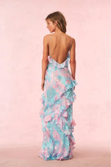 Rialto Pastel Ruffle Maxi Dress - Shake Your Bon Bon