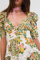 Rosalyn Mini Dress ~ Marigold - Shake Your Bon Bon