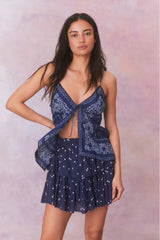 Ruffle Mini Skirt ~ Navy Nightfall - Shake Your Bon Bon
