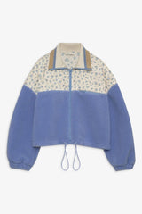 Saide Floral Fleece Jacket ~ Blue - Shake Your Bon Bon
