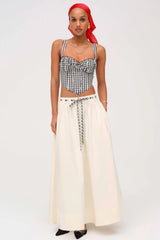 Sammie Bustier ~ Black/White Gingham - Shake Your Bon Bon