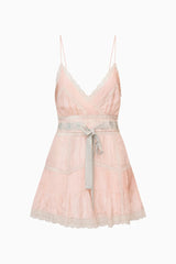 Sibelle Silk Ribbon Mini Dress ~ French Rose - Shake Your Bon Bon