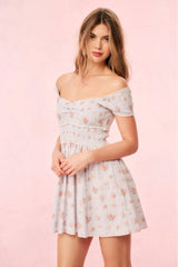 Siona Cotton Mini Dress ~ Skylight Blue - Shake Your Bon Bon
