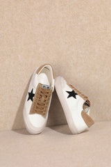 Star Sneakers ~ Taupe/Black - Shake Your Bon Bon