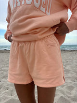 Sunkissed Embroidered Sweat Shorts ~ Papaya Orange - Shake Your Bon Bon