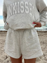 Sunkissed Embroidered Sweat Shorts ~ Pearl Grey - Shake Your Bon Bon