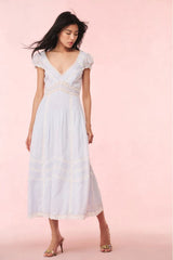 Suvi Cotton Midi Dress ~ Baby Bluebell - Shake Your Bon Bon