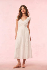 Suvi Cotton Midi Dress ~ White - Shake Your Bon Bon