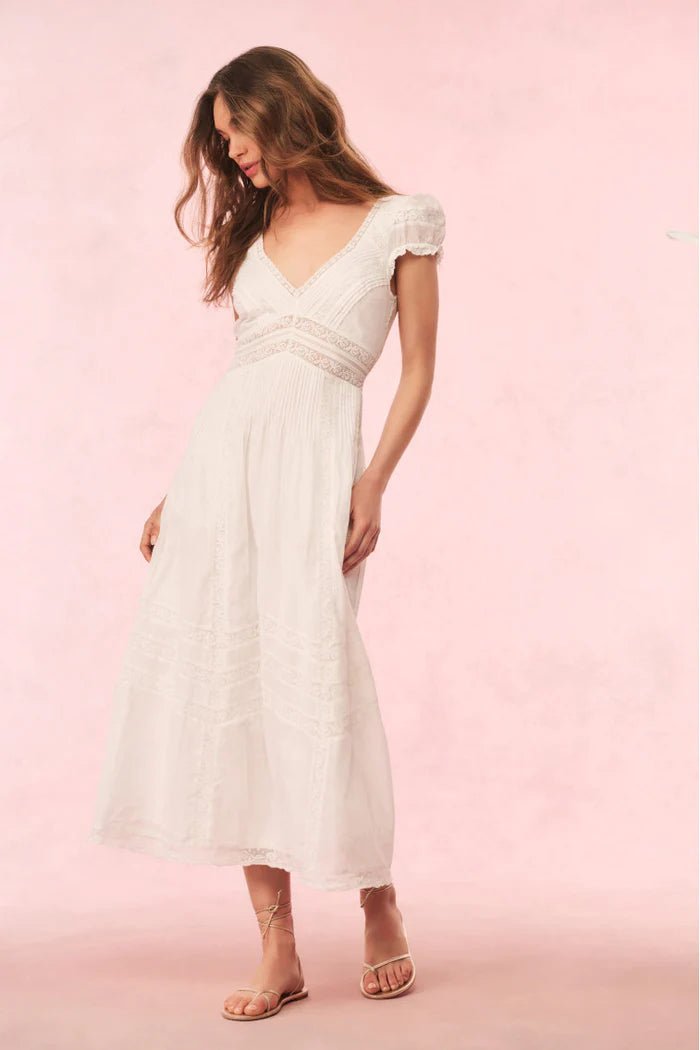 suvi cotton midi dress ~ White SIZE:Custom Size(Add your sizes in the 