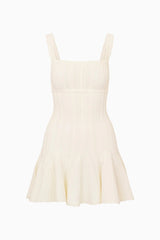 Tabatha Stretch Pointelle Mini Dress ~ White Tea - Shake Your Bon Bon