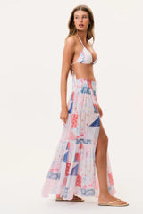 Umber Patchwork Print Maxi Skirt ~ Blueberry Sundae - Shake Your Bon Bon