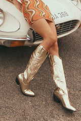 Urson Western Boot ~ Gold Metallic - Shake Your Bon Bon