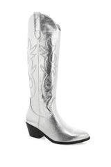 Urson Western Boot ~ Silver Metallic - Shake Your Bon Bon