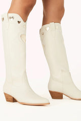 Velma Western Boot ~ Ivory/Gold - Shake Your Bon Bon