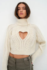 Vera Cropped Cut Out Sweater - Shake Your Bon Bon