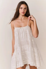 Vionett Cotton Victorian Mini Dress ~ White - Shake Your Bon Bon