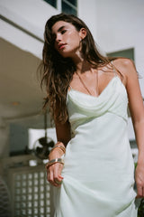 Chesley Chiffon Slip Dress ~ Washed Sage