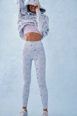 Nacova Floral Cotton Hoodie ~ Whisper Blue