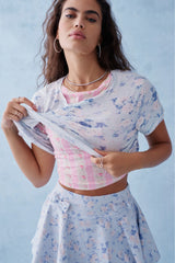 Rubin Cropped Tee ~ Whisper Blue