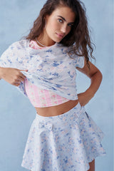 Rubin Cropped Tee ~ Whisper Blue