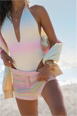 Windly Cotton Crochet Shorts ~ Tropical Swirl - Shake Your Bon Bon