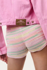 Windly Cotton Crochet Shorts ~ Tropical Swirl - Shake Your Bon Bon