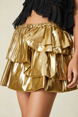 Winnett Skirt ~ Glowing Gold - Shake Your Bon Bon