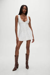 X BELLA HADID Farm Eyelet Mini Dress ~ Salt Air Eyelet - Shake Your Bon Bon