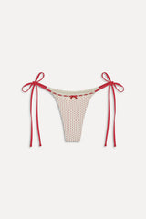 x BELLA HADID Mackenzie String Bikini Bottom ~ Strawberry Polka Dot - Shake Your Bon Bon
