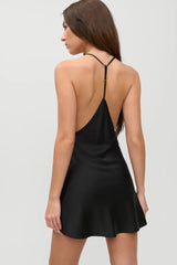 x JENNIE Colette Silk Mini Dress ~ Black - Shake Your Bon Bon