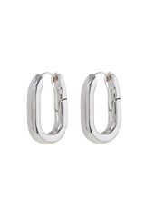 XL Chain Link Hoops ~ Silver - Shake Your Bon Bon
