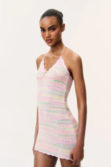 Zoa Cotton Crochet Mini Dress ~ Tropical Swirl - Shake Your Bon Bon