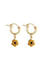 With just the right amount of retro vibes, our perfect candy flower hoops are here to add a fun pop of color to any everyday look! Wear them by themselves or layer them with your other favorites - you can't go wrong.  14K Gold Filled Handmade in Costa Mesa, CA. Sold as a set