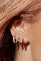 Pave Amalfi Huggies ~ Gold