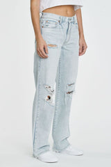 They don't make them like this anymore, until now. The 1999 in FYI is made using our 11.25oz ToughLove denim. It makes every pair look like an authentic vintage score -- it's mostly rigid but yields to your body in all the right ways where you need it to. Made primarily of organic and recycled cotton, leaving you and the earth feeling brand new.