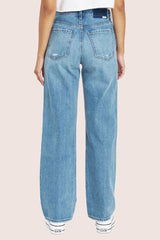 Easy like Sunday Morning, the Sundaze is a high rise dad jean. They don't make them like this anymore, until now. The Sundaze in Tease is made using our 11.25oz ToughLove denim. It makes every pair look like an authentic vintage score -- it's mostly rigid but yields to your body in all the right ways where you need it to. Made primarily of organic and recycled cotton, leaving you and the earth feeling brand new.